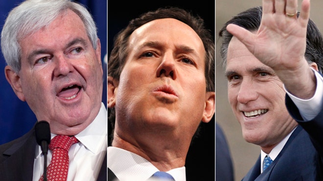 Gingrich Santorum Romney Super Tuesday